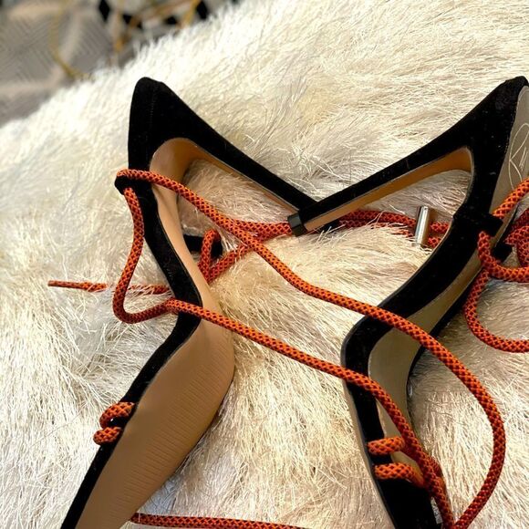 Rope Style Wrap Ankle Heels SZ US 8 - Picture 8 of 10